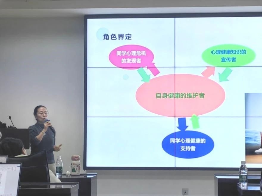 王老师认为学生干部或朋辈互助成员应扮演的角色